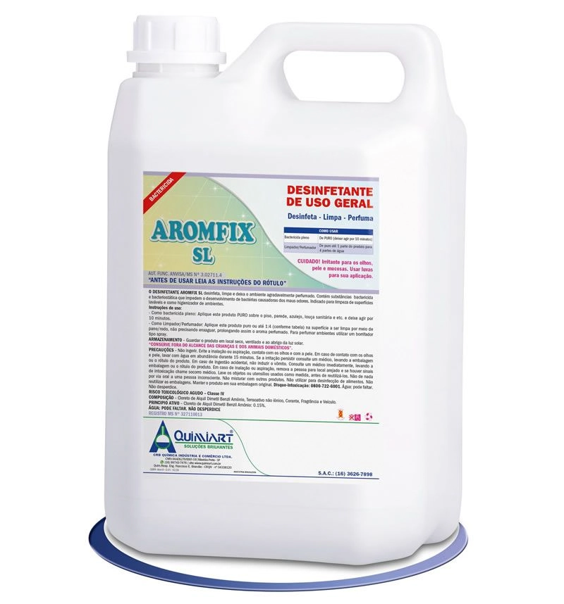 Aromfix Sl Floral - Desinfetante Limpador Pronto Uso - Quimiart - 5 Litros