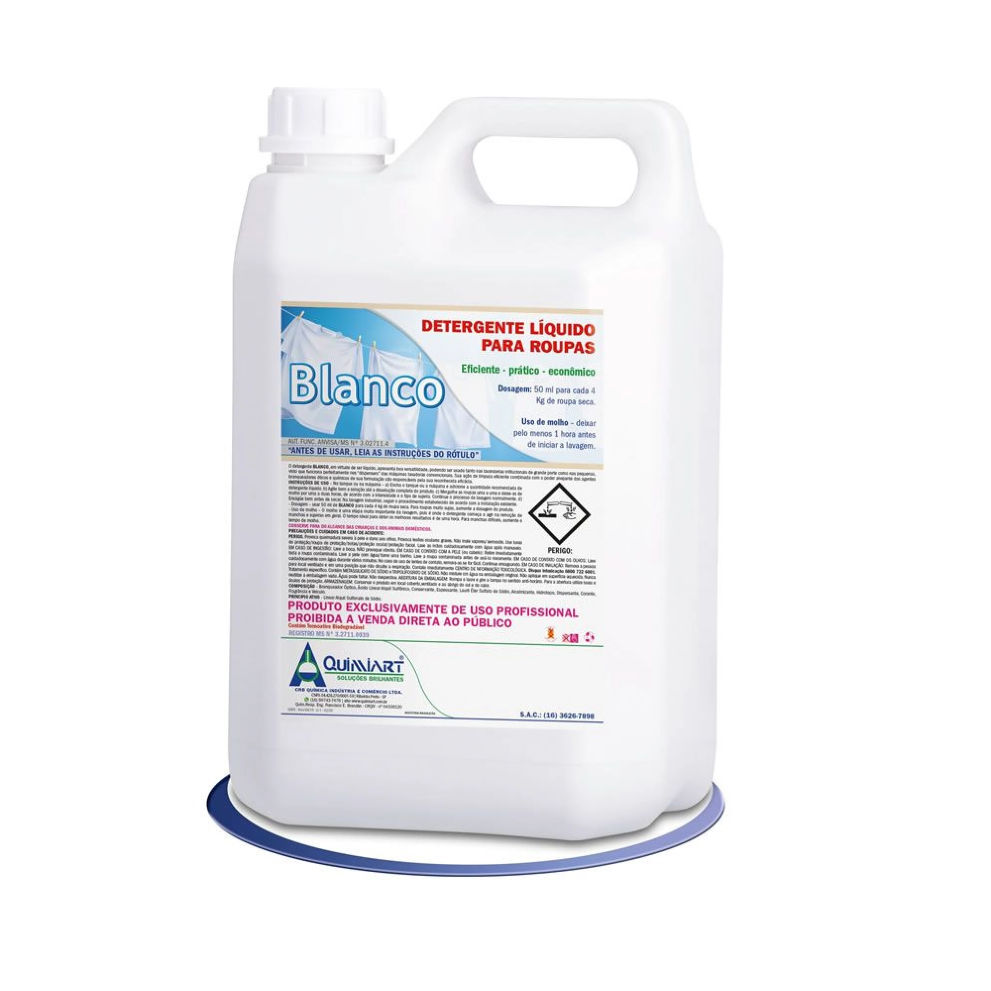 Blanco - Detergente Para Roupas - Quimiart - 5 Litros