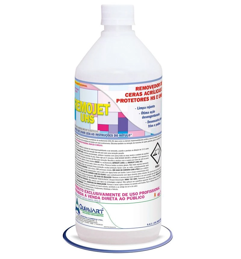 Remojet Uhs - Removedor De Ceras E Emulsões E Acrílicas - Quimiart - 1 Litro