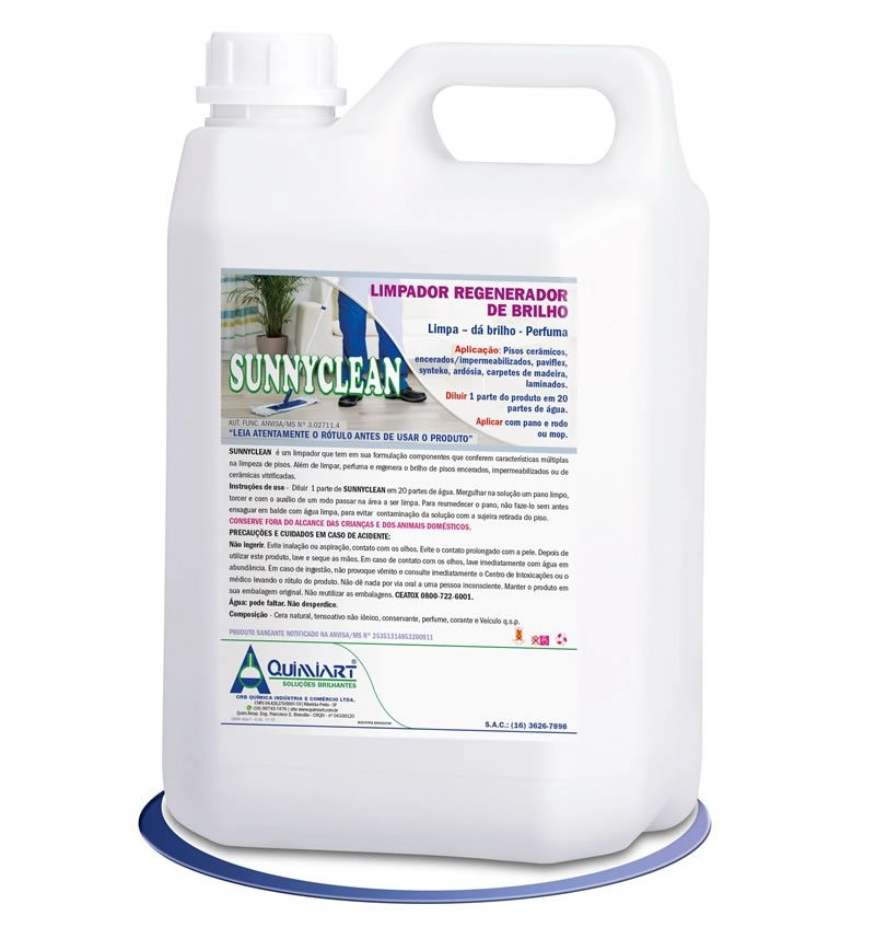 Sunny Clean - Limpador Regenerador De Brilho - Quimiart - 5 Litros