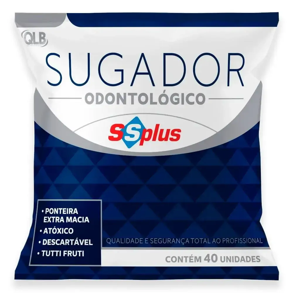 Sugador Odontológico Descartável SSPlus - 40 Unidades