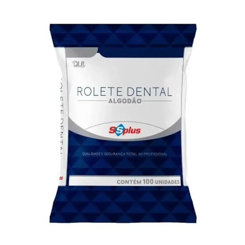 Algodão Rolete Dental SSPlus - 100 unidades