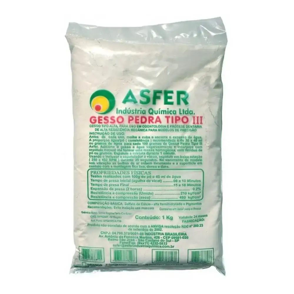 Gesso Pedra Asfer Tipo III - Branco - Asfer - 25.0012