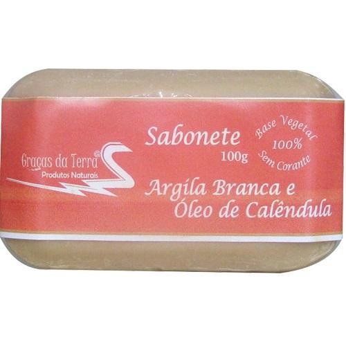 Sabonete De Argila Branca E óleo De Calêndula