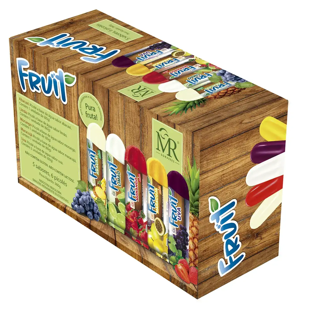 Sorv Mr Picole Fruit 6un 360g