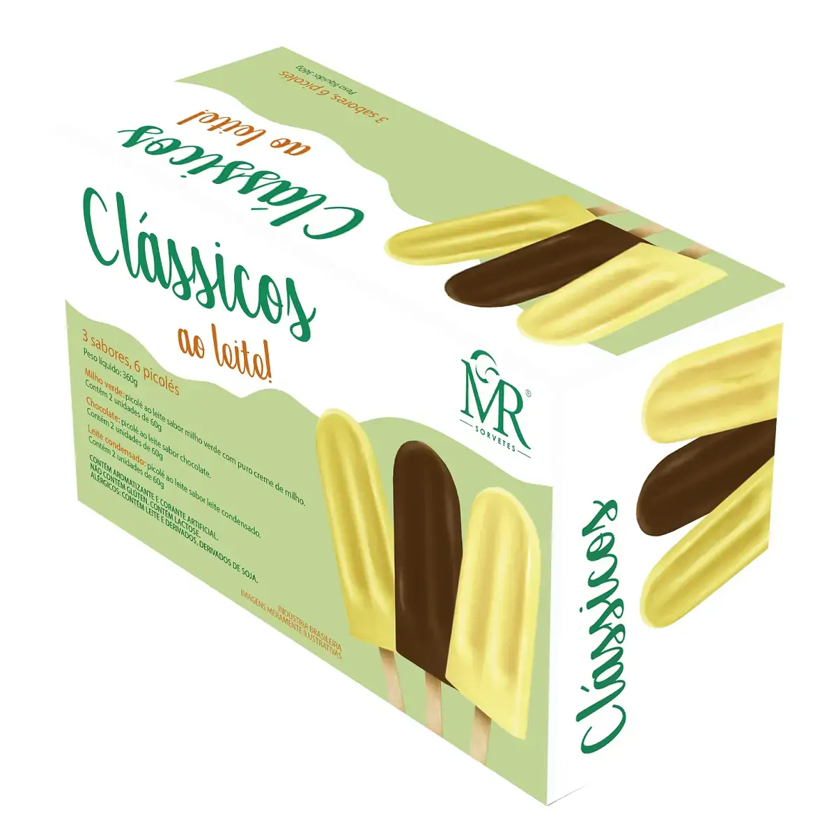 Sorv Mr Picole Clas Ao Leite 6un 360g