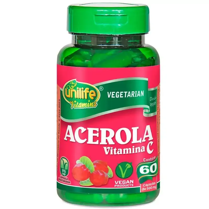 Acerola 60 Cápsulas 500mg Unilife