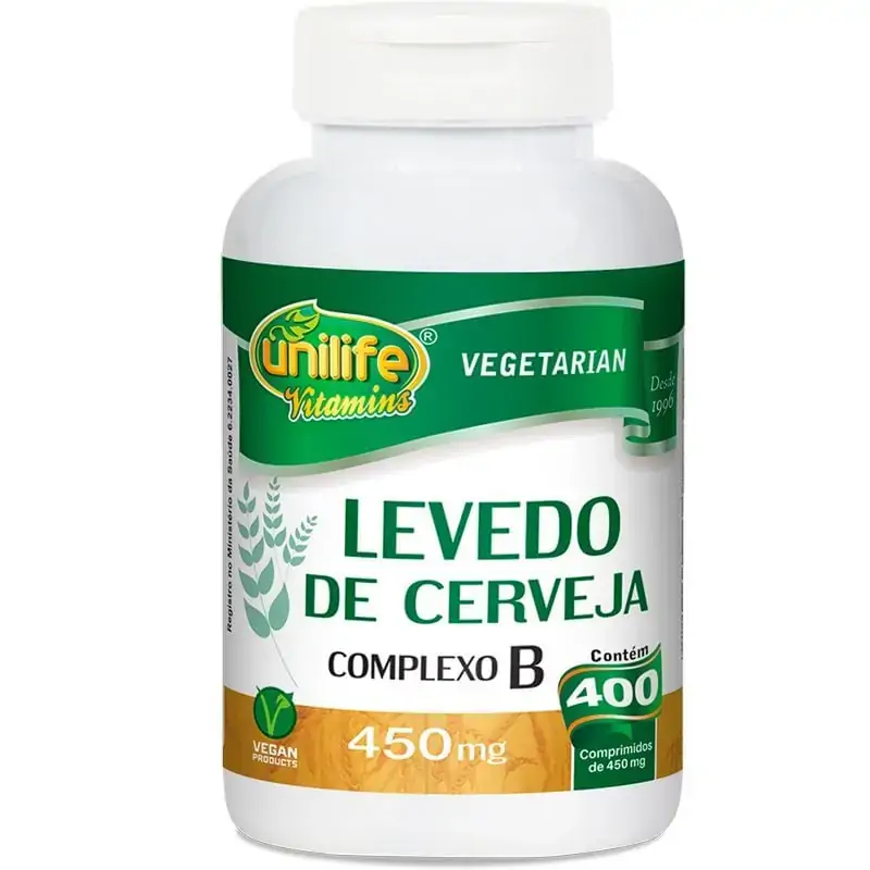 Levedo De Cerveja Complexo B 450mg 400 Cápsulas Unilife