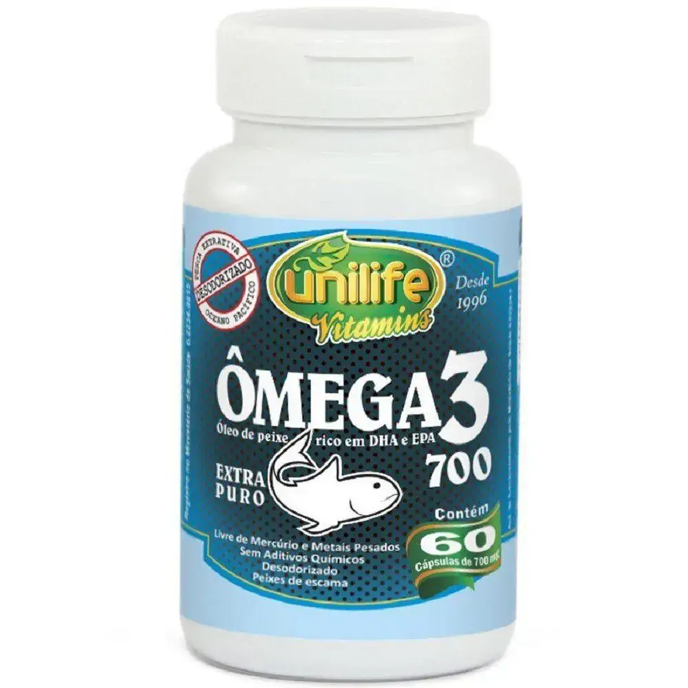 ômega 3 60 Cápsulas 700mg óleo De Peixe Unilife