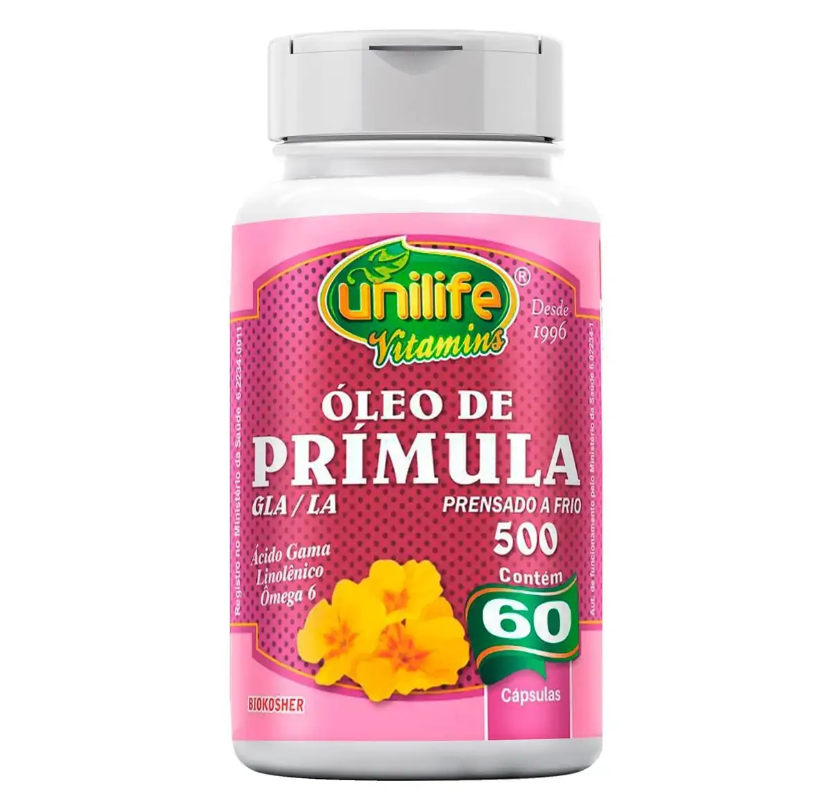 Óleo de Prímula + Ácido Linoleico 700mg 60 Cáps. - Unilife
