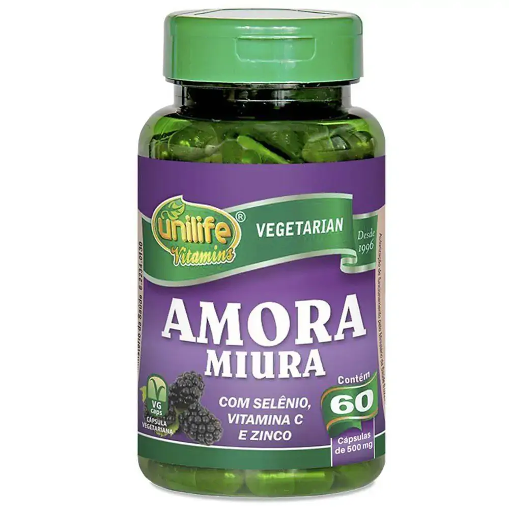 Amora Miura Selênio Vit. C Zinco 500mg 60 Caps