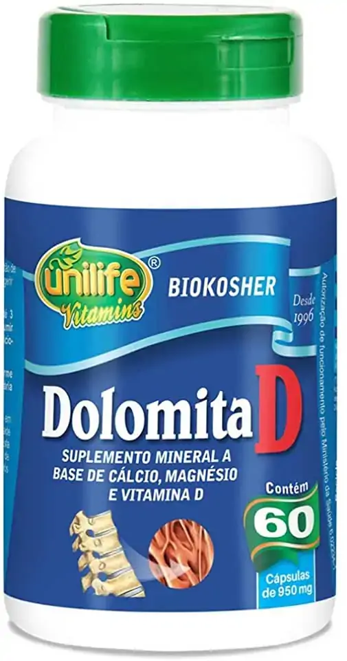Dolomita D 950mg 60 Cápsulas Unilife