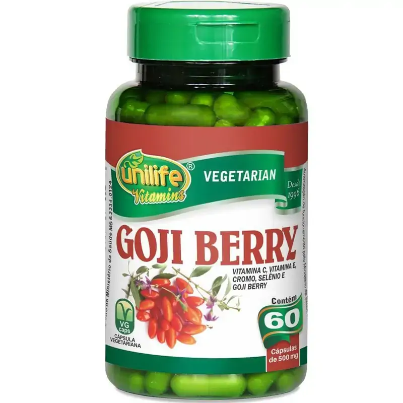 Goji Berry 60 Cápsulas 500mg Unilife