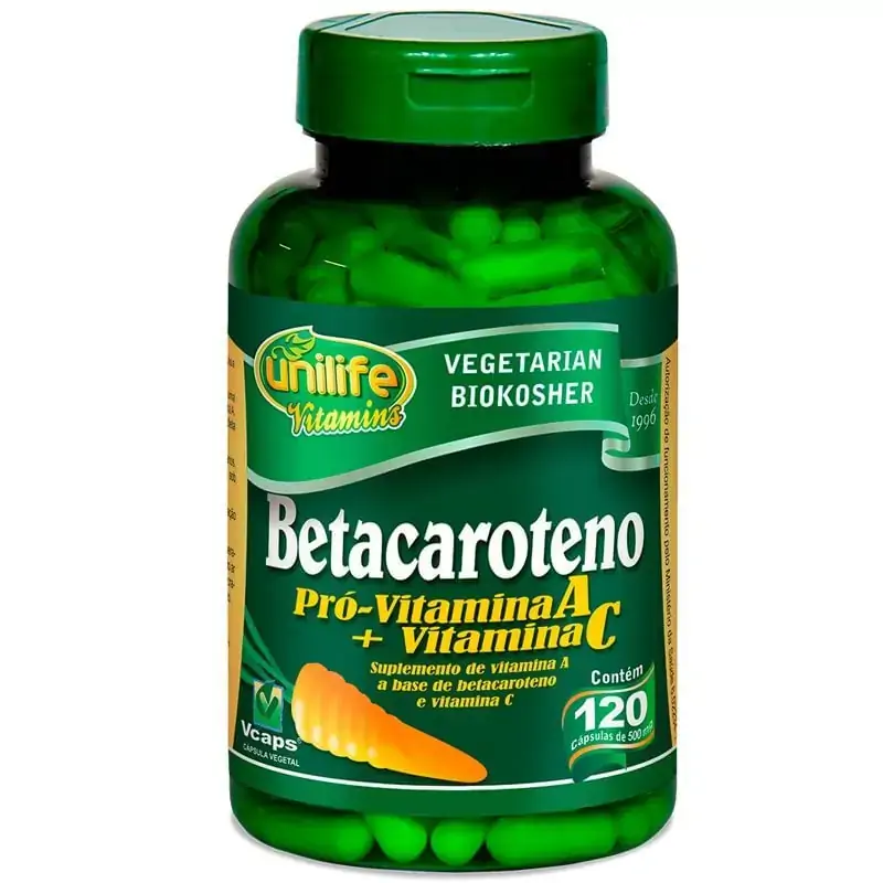 Betacaroteno 120 Cápsulas 500mg Unilife