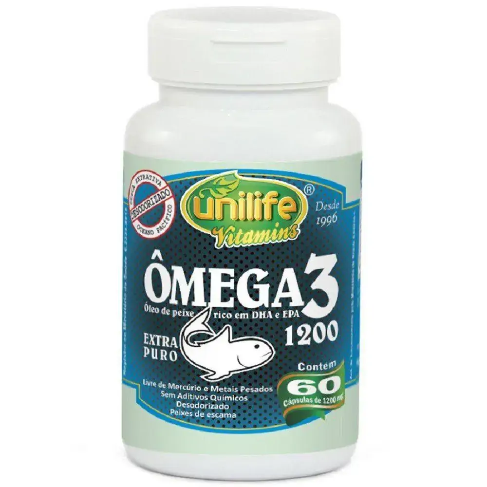 Óleo de Peixe Ômega 3 Extra Puro 1200mg 60 Cáps - Unilife