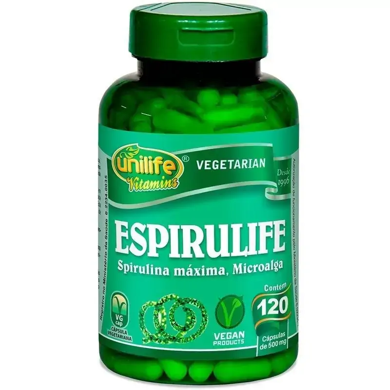 Espirulife Spirulina 500mg 120 Vegan Caps Unilife