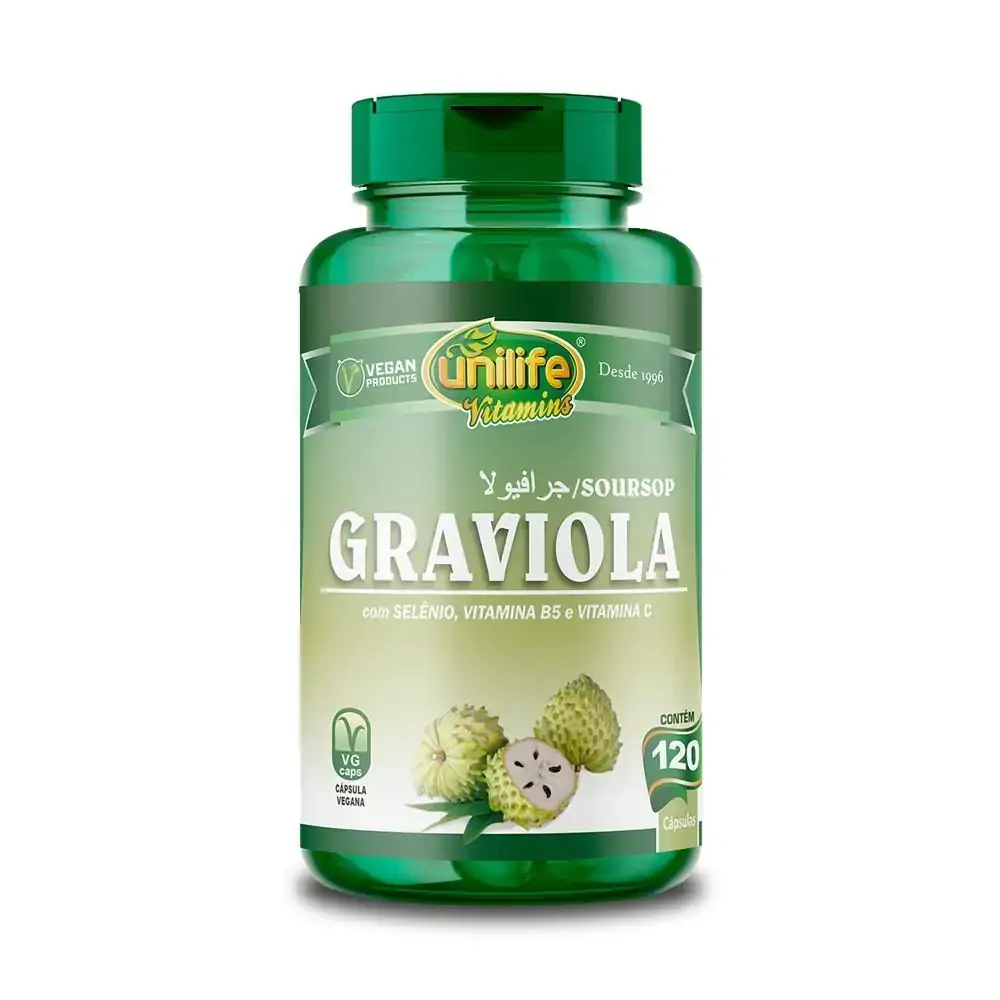 Graviola 560 mg Unilife 120 Cápsulas