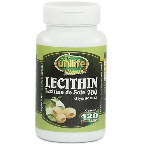 Lecithin 120 Cápsulas 700mg Lecitina De Soja Unilife