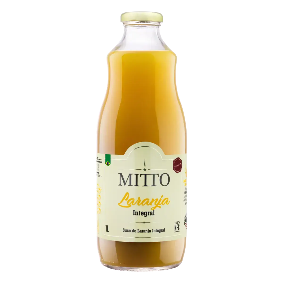 Suco Integral Laranja Mitto Premium Garrafa 1l