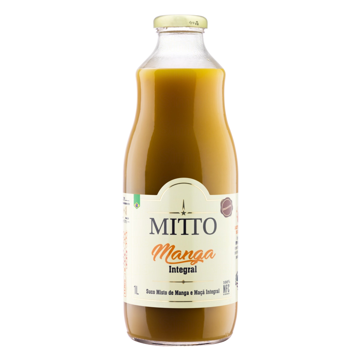 Suco Integral Manga Mitto Premium Garrafa 1l