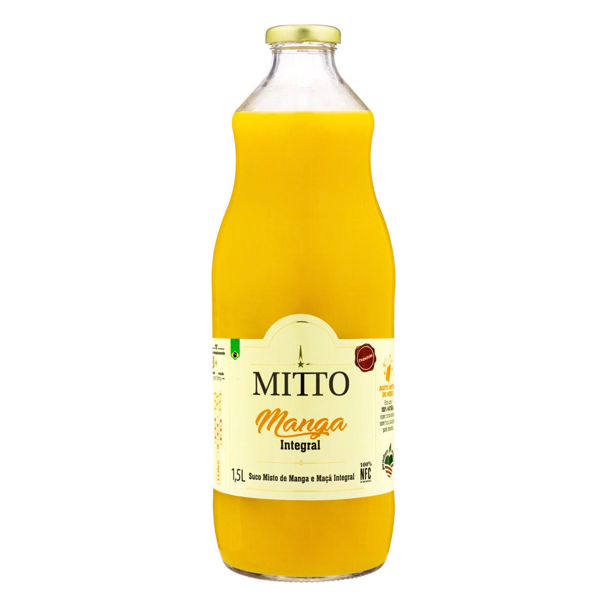 Suco Integral Manga Mitto Premium Garrafa 1,5l