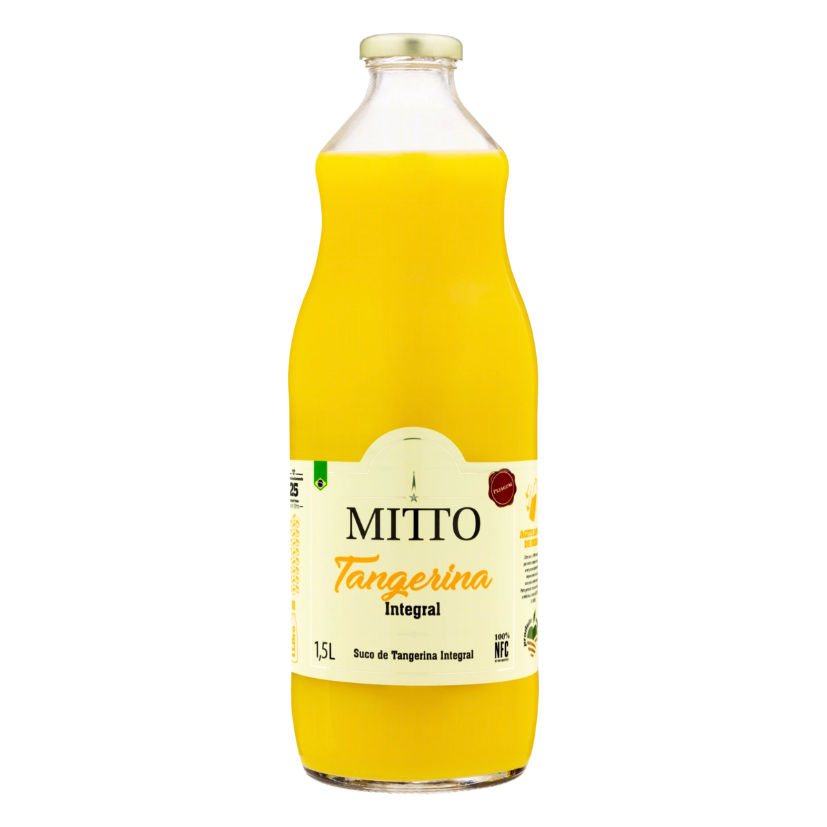 Suco Integral Tangerina Mitto Premium Garrafa 1,5l