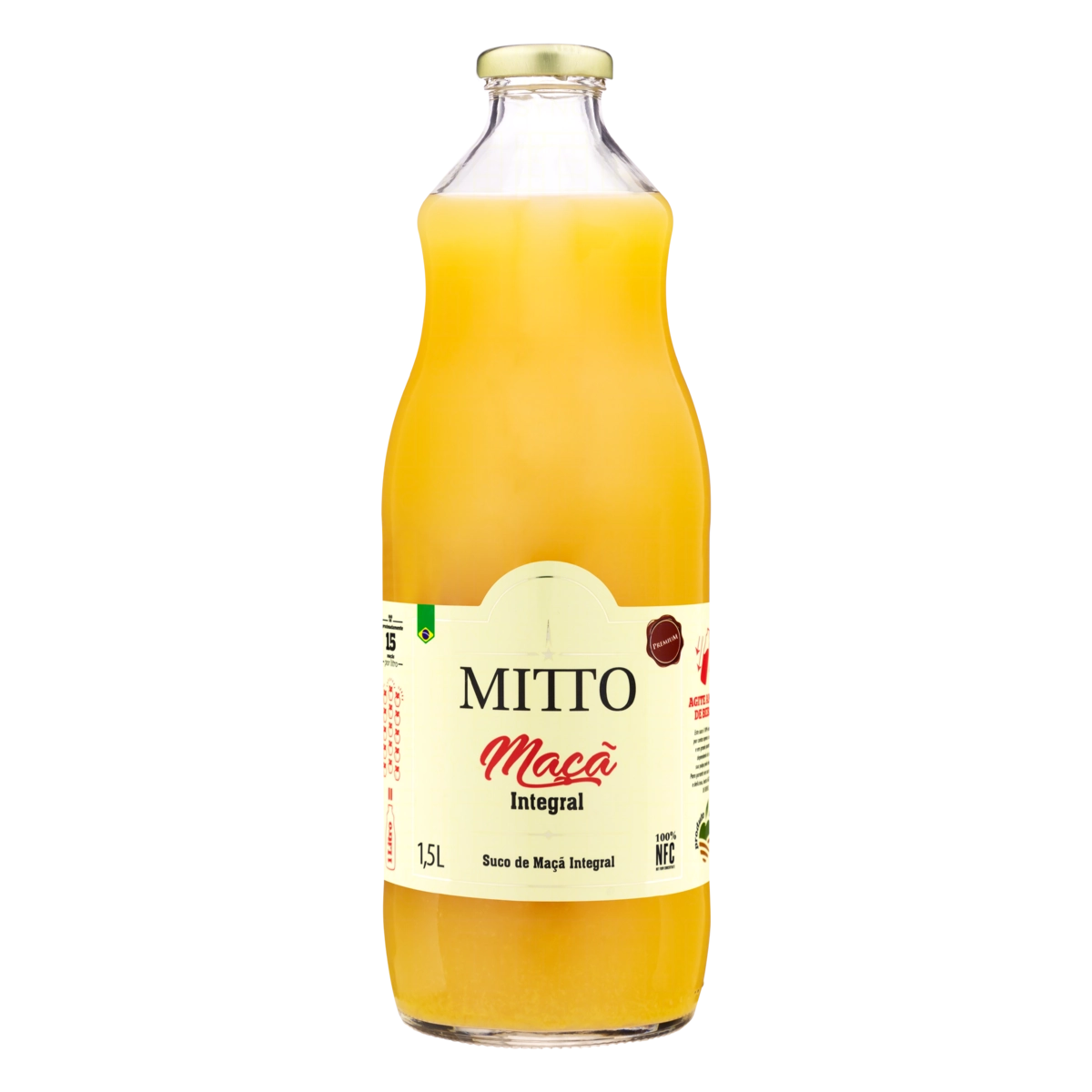 Suco Integral Maçã Mitto Premium Garrafa 1,5l