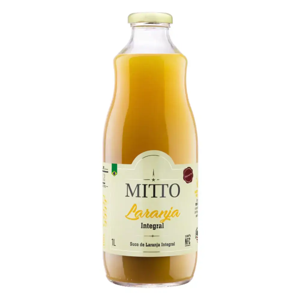 Suco Integral Laranja Mitto Premium Garrafa 1l