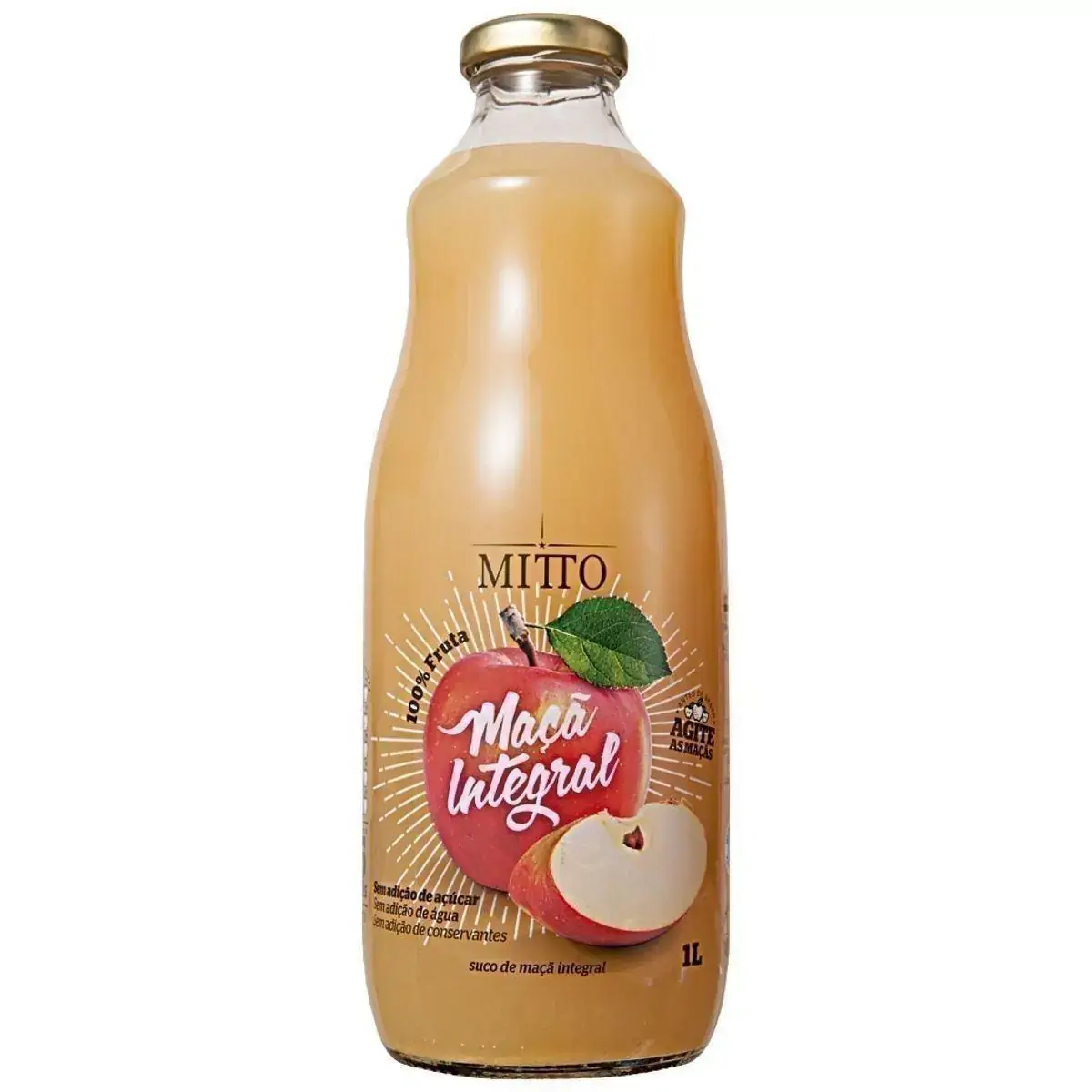 Suco Integral Maçã Mitto Premium Garrafa 1l