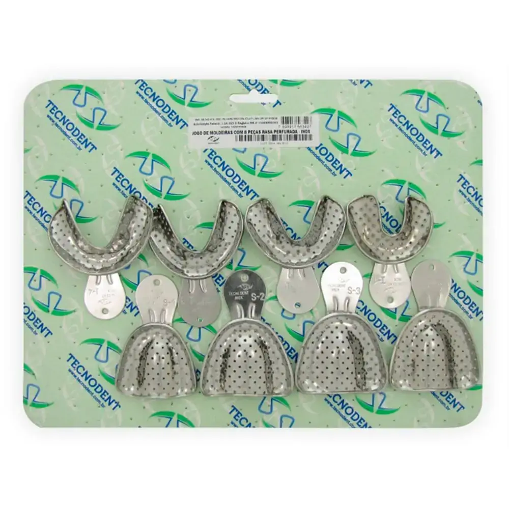 Moldeira Rasa Perfurada em Inox - Tecnodent - 25.7869