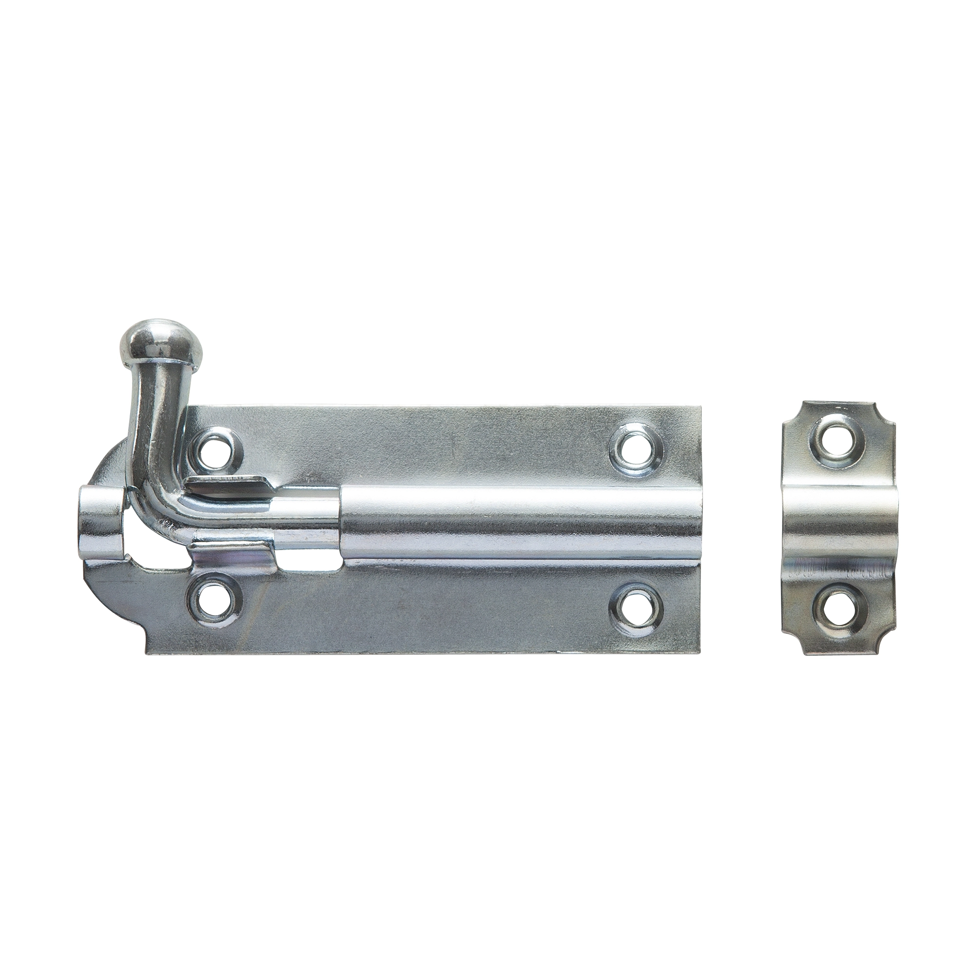 Trinco Ferrolho Redondo Aço Carbono Zincado 3" 1 peça