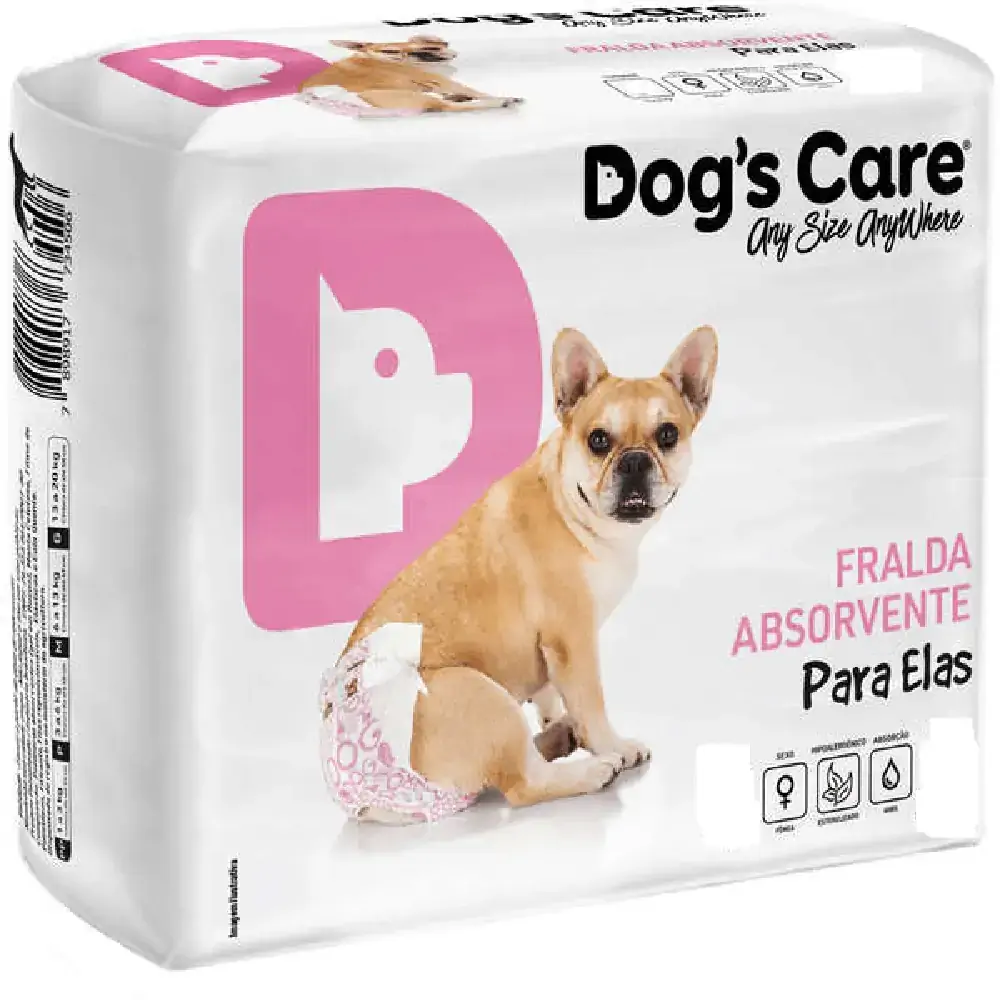 Fralda Higiênica Fêmea Dogs Care 6 unidades P