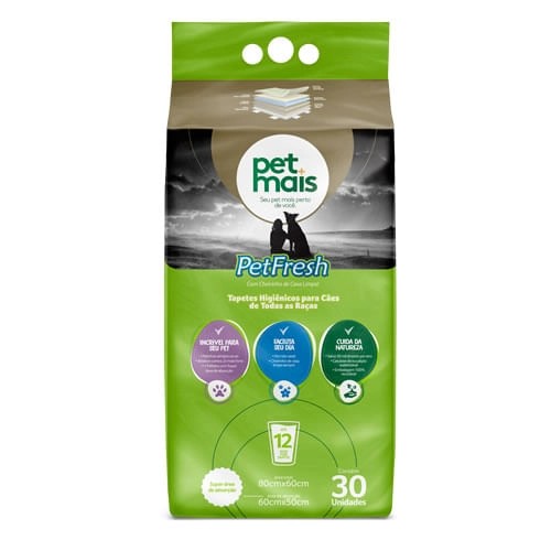 Tapete Higiênico Pet Fresh Petmais 30 unidades