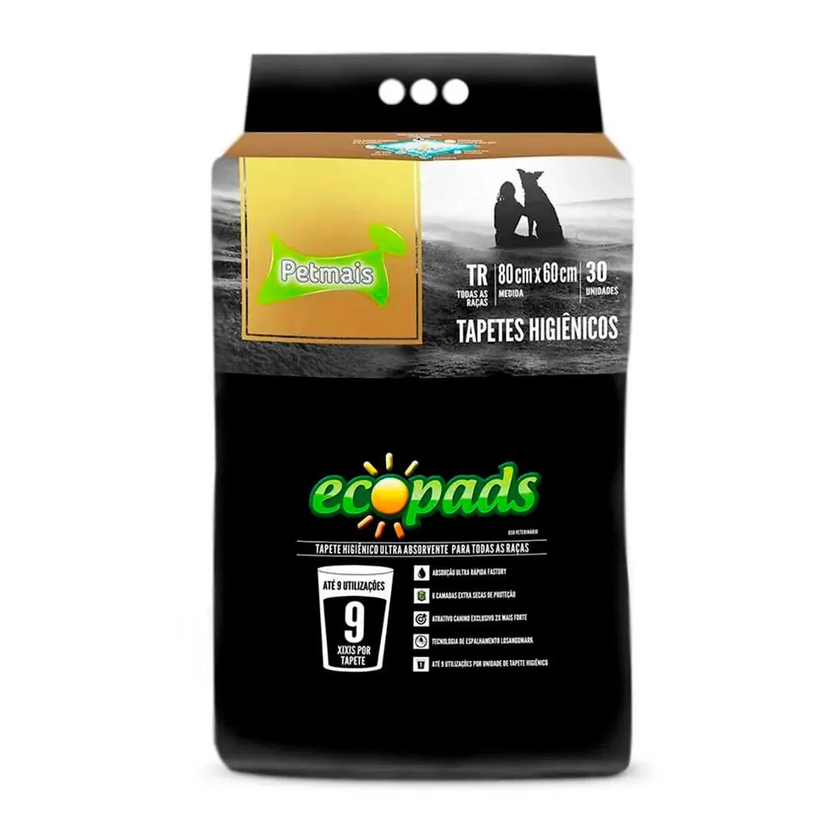 Tapete Higiênico Ecopads Petmais 30 unidades