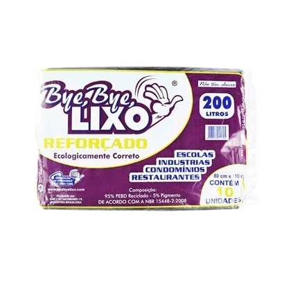Saco Para Lixo Bye Bye Reforçado 10unidade X
