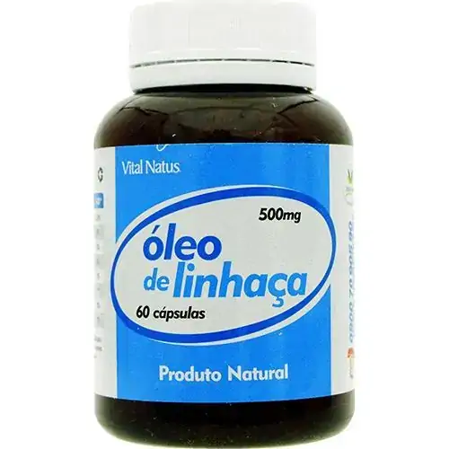 óleo De Linhaça 60 Cápsulas 500mg Vital Natus