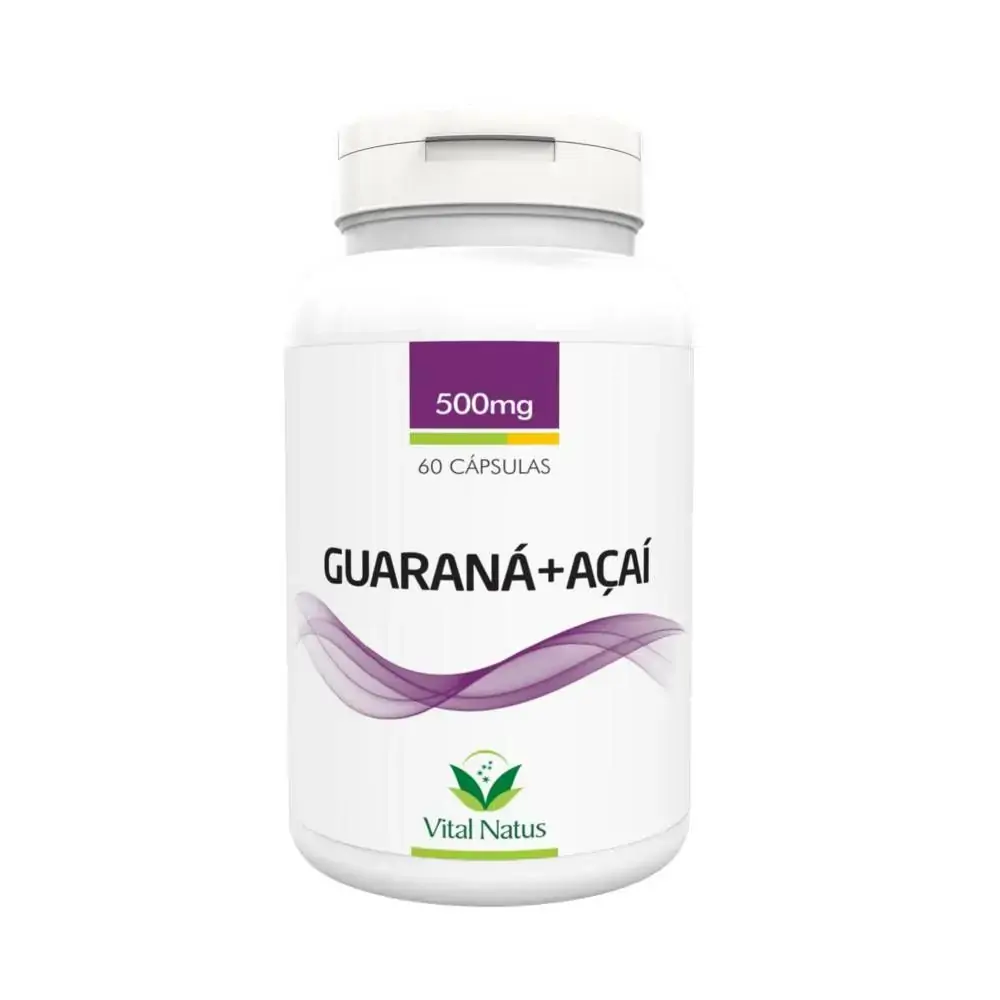Guarana Açai 500mg 60cap Vital Natus