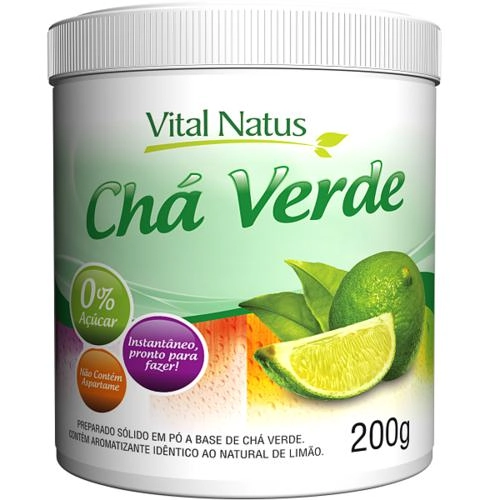 CHA VERDE SOLUVEL 200G SABOR LIMAO VITAL NATUS