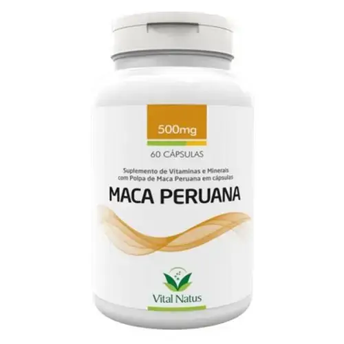 Maca Peruana 60 Cápsulas De 500mg Vital Natus