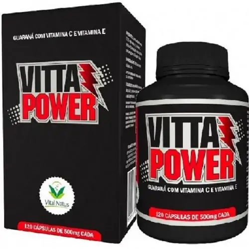 Vitta Power Guaraná Com Vitaminas E E C 120 Cápsulas 500mg Vital Natus