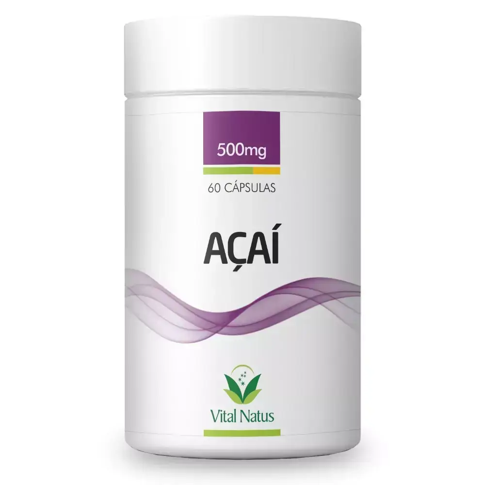 Acai 500 mg c/ 60 cápsulas Vital Natus