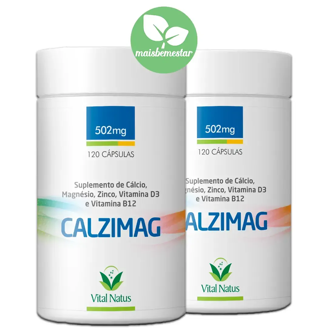 Cálcio Magnésio Zinco Vitaminas D3 E B12 Calzimag