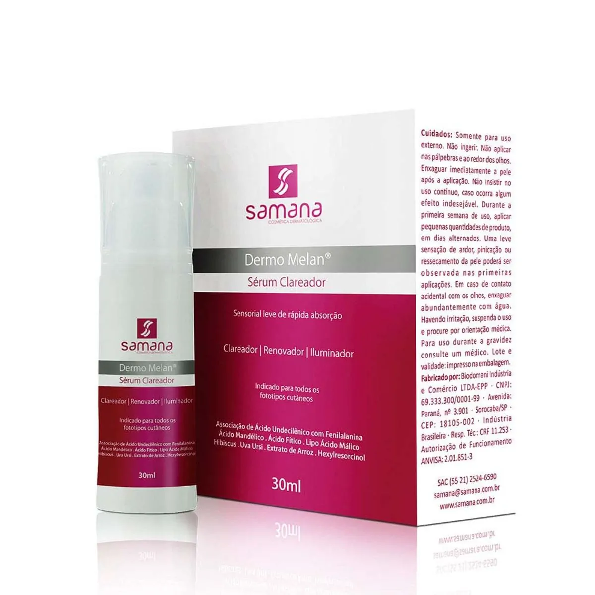 Samana Sérum Clareador Dermo Melan Home Care 30ml