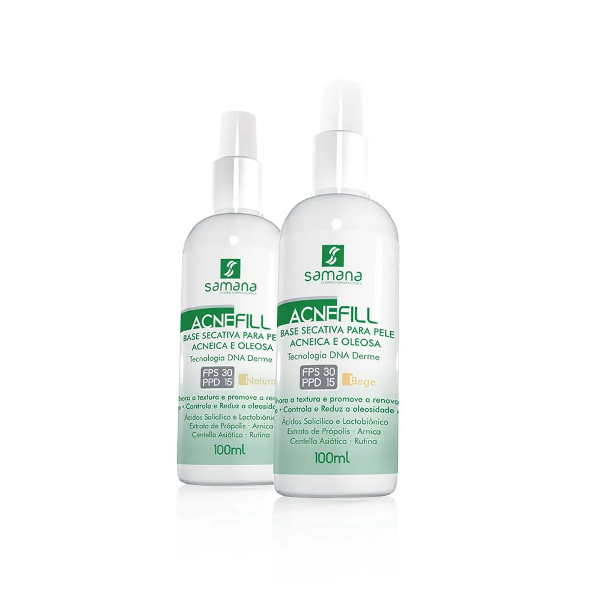Samana Base Secativa FPS 30 Acne Fill Natural 100ml