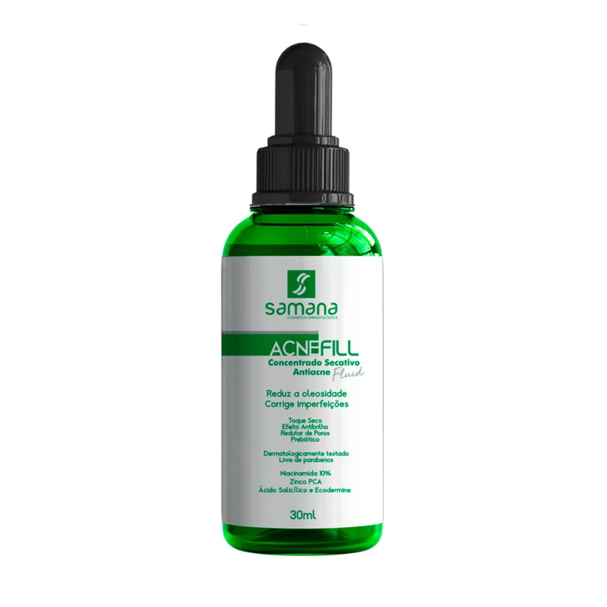 Fluido Secativo Antiacne Samana Acne Fill Fluid Concentrado 30ml - Fluido Secativo Antiacne Acne Fil