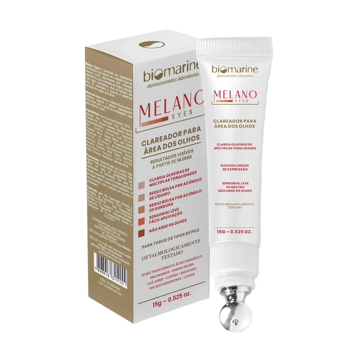Clareador Para área Dos Olhos Melano Eyes Biomarine 15g