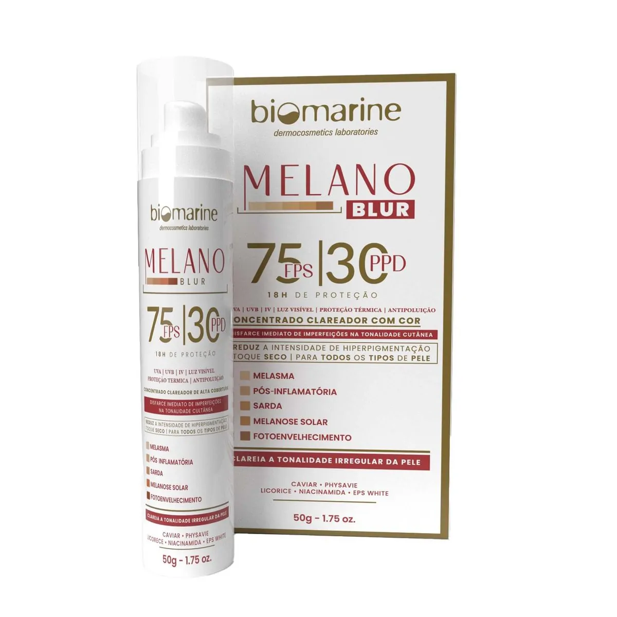 Protetor com Cor para Melasma Melano BLUR FPS 75 - Natural - Melano Blur FPS 75 Natural