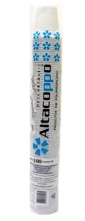 Copo Descartável Copobras Branco 100unidade X
