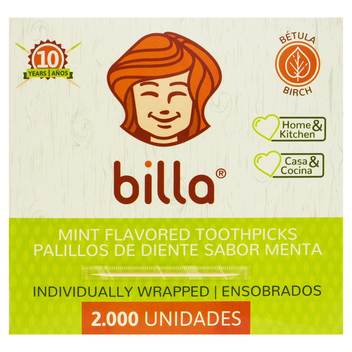 Palito De Dente Menta Billa 2.000 Unidades