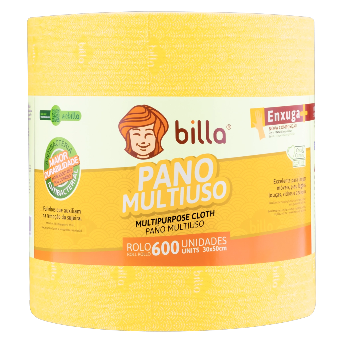 Pano Multiuso Amarelo Billa 600 Unidades